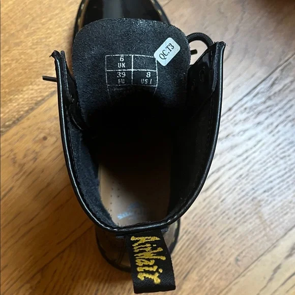 Dr. Martens Black Patent Combat Boots - Picture 2 of 7